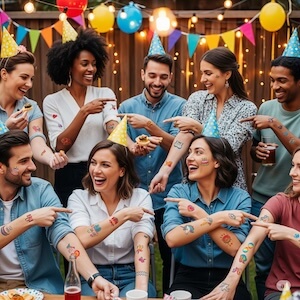 Fiesta con tatuajes